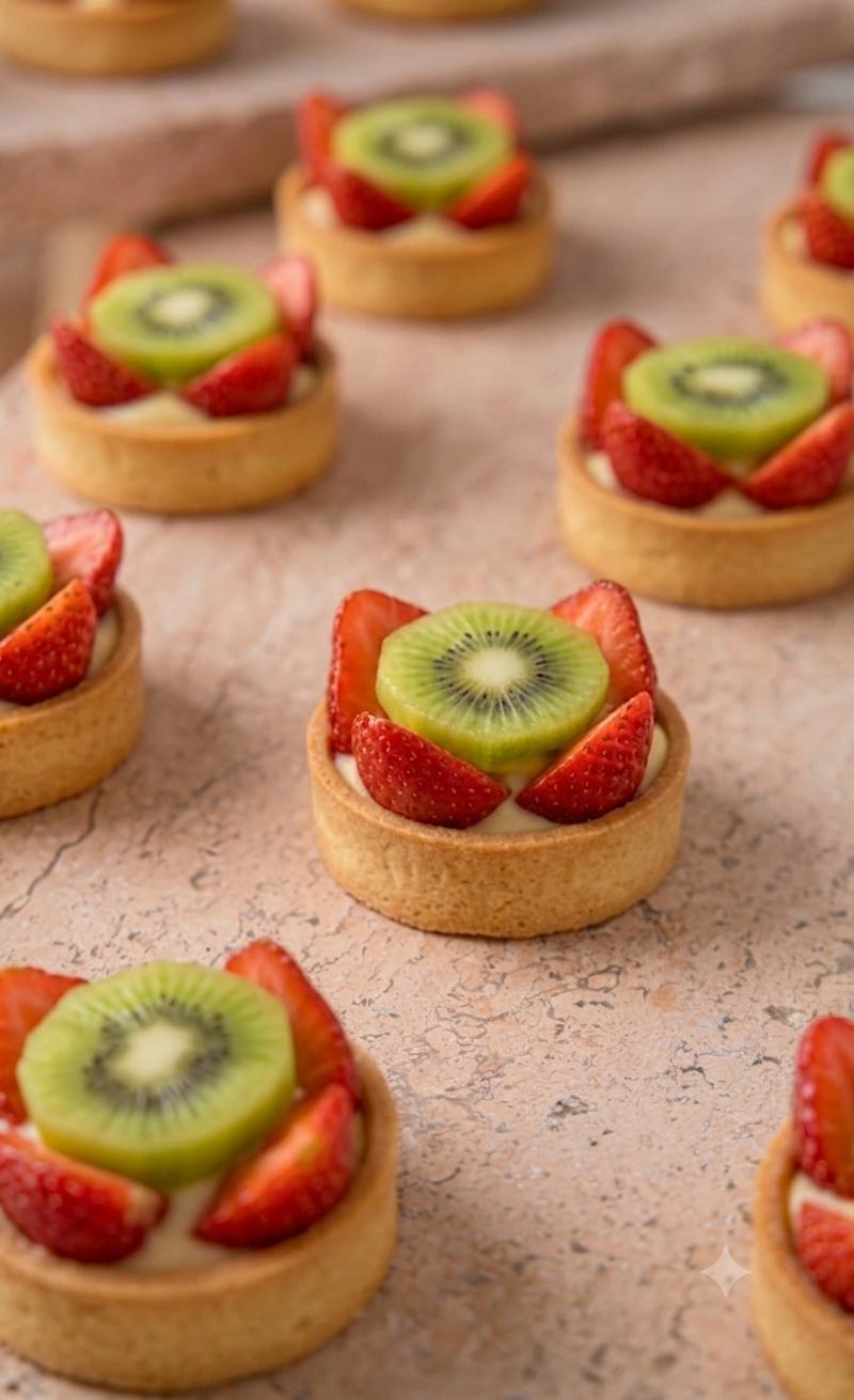 Strawberry Kiwi mini pie — lifestyle